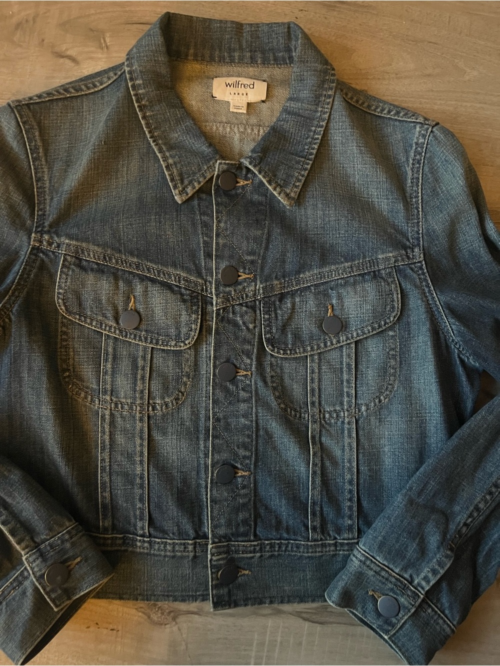 Wilfred Denim Jean Jacket – Women’s Size Large - Picture 4 of 7